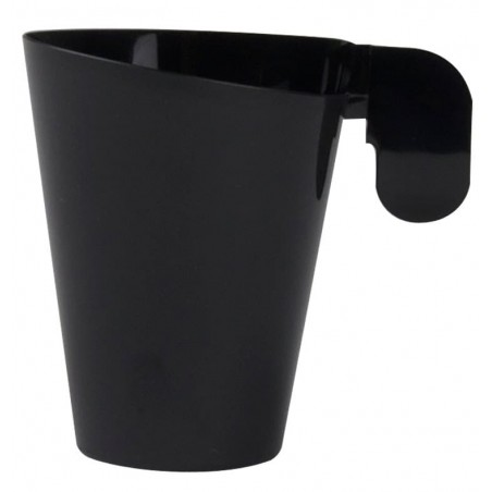Tasse Plastique Design Noir 155ml (12 Unités)