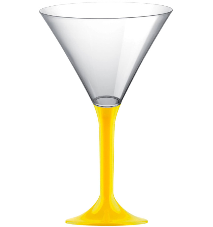 Flûte Plastique Cocktail Pied Jaune 185ml 2P (200 Utés) Flûte Plastique Cocktail Pied Jaune 185ml 2P (200 Utés)