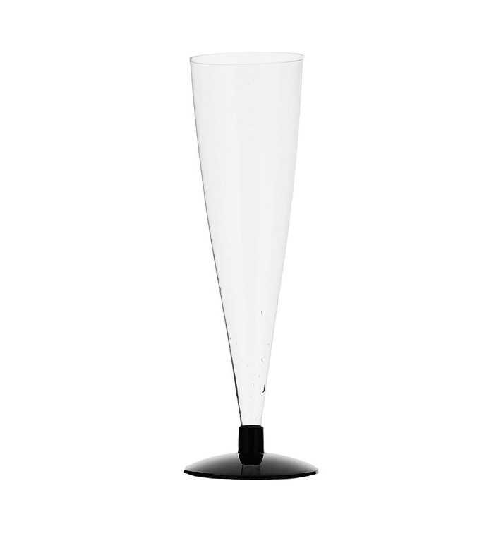 Flûte Jetable à Champagne Pied Noir 150ml 2P (6 Unités) Flûte Jetable à Champagne Pied Noir 150ml 2P (6 Unités)