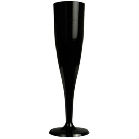 Flûte Plastique pour Champagne Noir 115ml 1P (120 Utés)