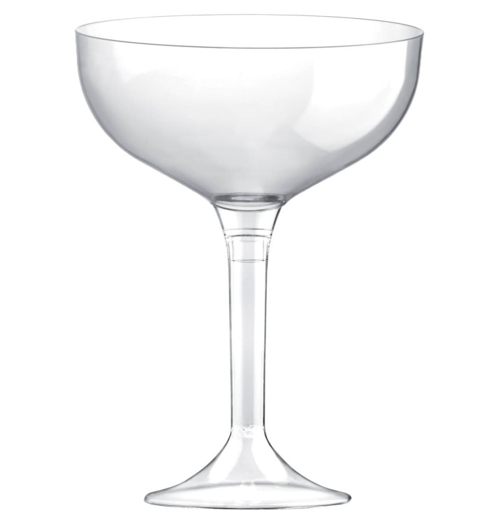 Flûte Champagne Plastique Pied Trans. 200ml 2P (20 Utés) Flûte Champagne Plastique Pied Trans. 200ml 2P (20 Utés)
