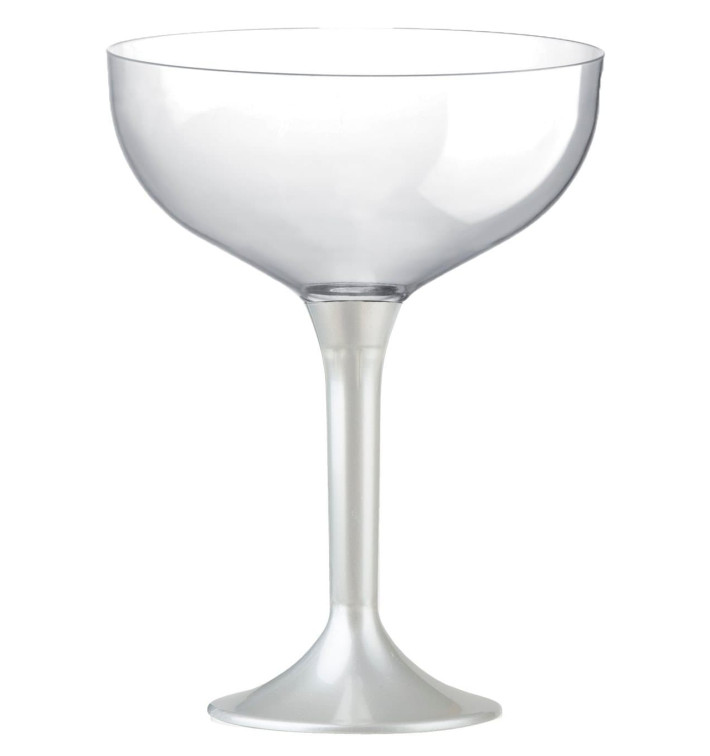 Flûte Champagne Plastique Pied Blanc 200ml 2P (20 Utés) Flûte Champagne Plastique Pied Blanc 200ml 2P (20 Utés)