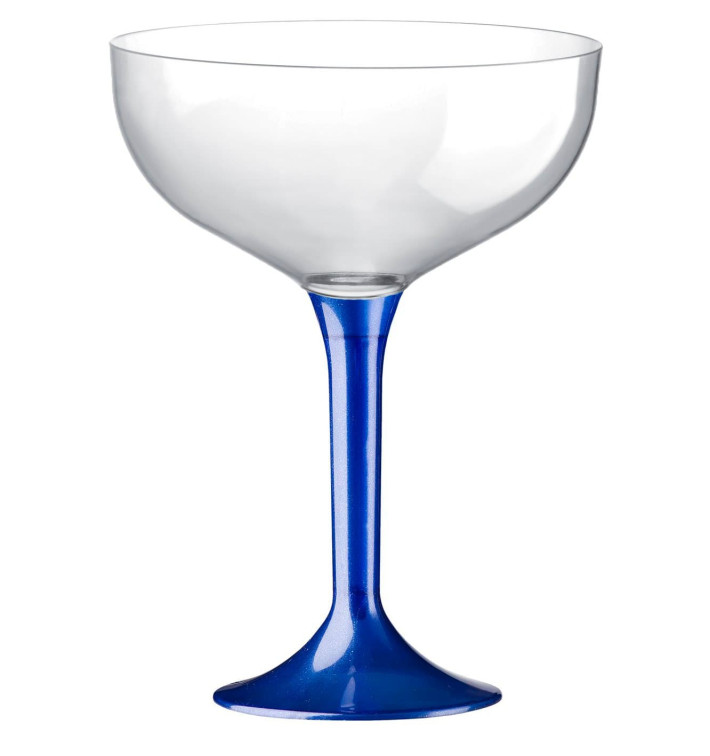 Flûte Champagne Plastique Pied Bleu Mediterrannée 200ml 2P (20 Utés) Flûte Champagne Plastique Pied Bleu Mediterrannée 200ml 2P (20 Utés)