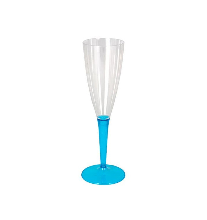 Flûte Champagne Plastique Turquoise 100ml (36 Unités) Flûte Champagne Plastique Turquoise 100ml (36 Unités)