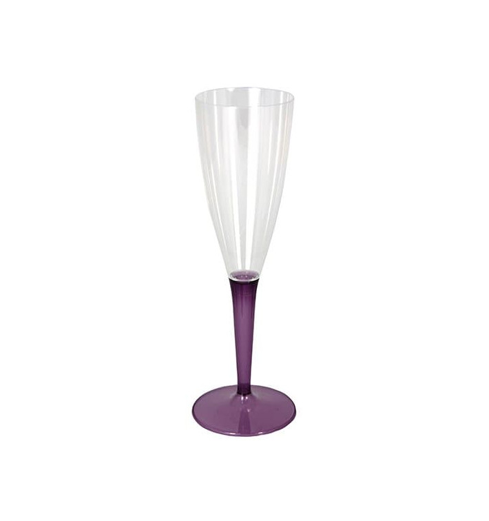 Flûte Champagne Plastique Aubergine 100ml (6 Unités) Flûte Champagne Plastique Aubergine 100ml (6 Unités)