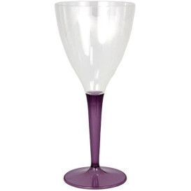 Verre à Vin Plastique Aubergine 130ml (6 Utés)