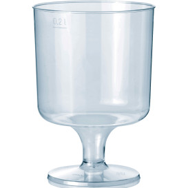 Verre à Pied en Plastique 200ml 1P (400 Utés)