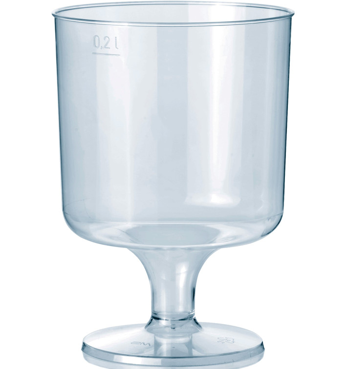 Verre à Pied en Plastique 200ml 1P (400 Utés) Verre à Pied en Plastique 200ml 1P (400 Utés)