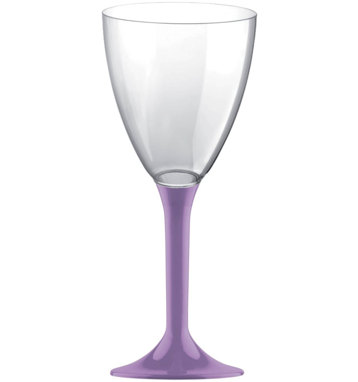 Flûte Plastique Vin Pied Lilas 180ml (20 Unités) Flûte Plastique Vin Pied Lilas 180ml (20 Unités)