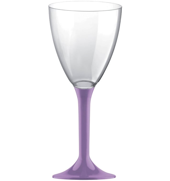 Flûte Plastique Vin Pied Lilas 180ml (200 Unités) Flûte Plastique Vin Pied Lilas 180ml (200 Unités)