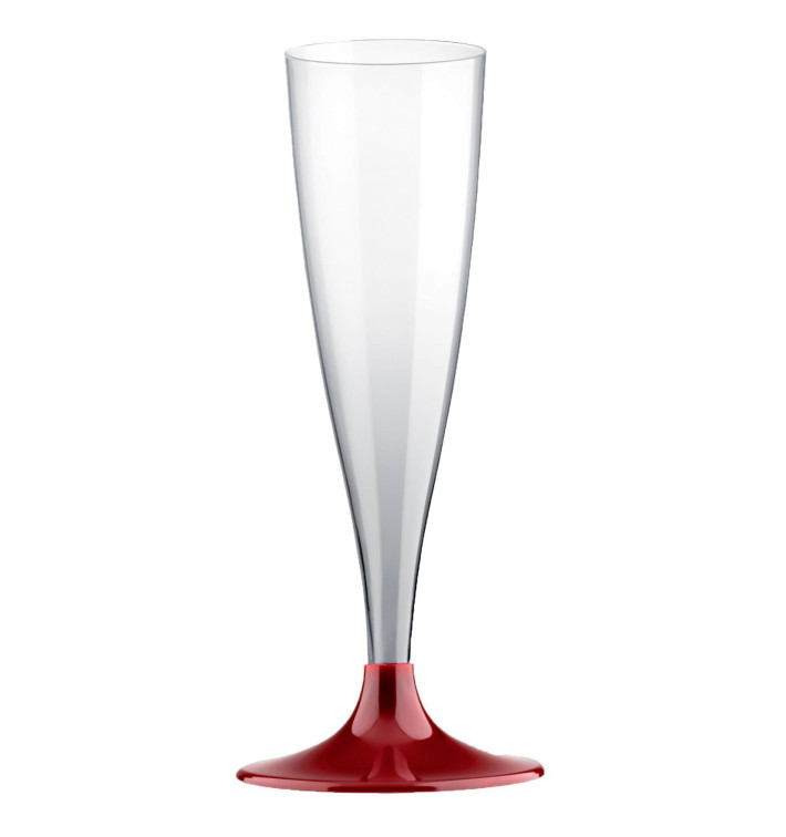 Flûte Champagne Plastique Pied Bordeaux 140ml 2P (400 Utés) Flûte Champagne Plastique Pied Bordeaux 140ml 2P (400 Utés)
