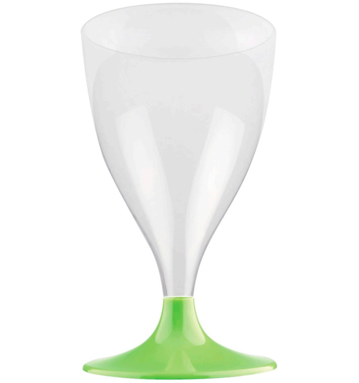 Flûte Plastique Vin Pied Vert citron 200ml 2P (20 Utés) Flûte Plastique Vin Pied Vert citron 200ml 2P (20 Utés)