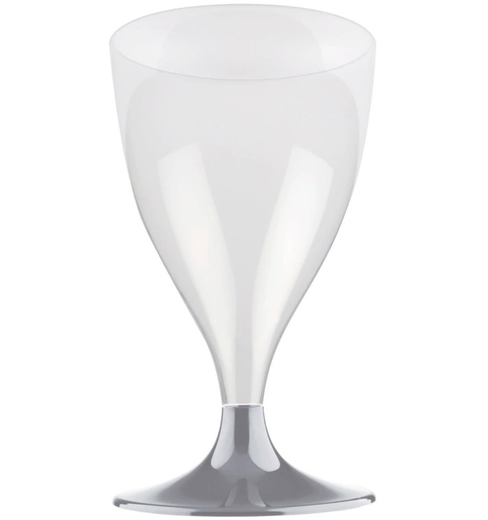 Flûte Plastique Vin Pied Gris 200ml 2P (20 Utés) Flûte Plastique Vin Pied Gris 200ml 2P (20 Utés)