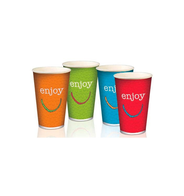 Gobelet Carton 16Oz/500ml "Enjoy" Ø9cm (50 Utés)