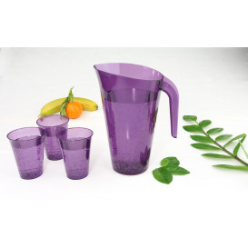 Carafe Plastique Aubergine Réutilisable 1.500 ml (1 Unité)