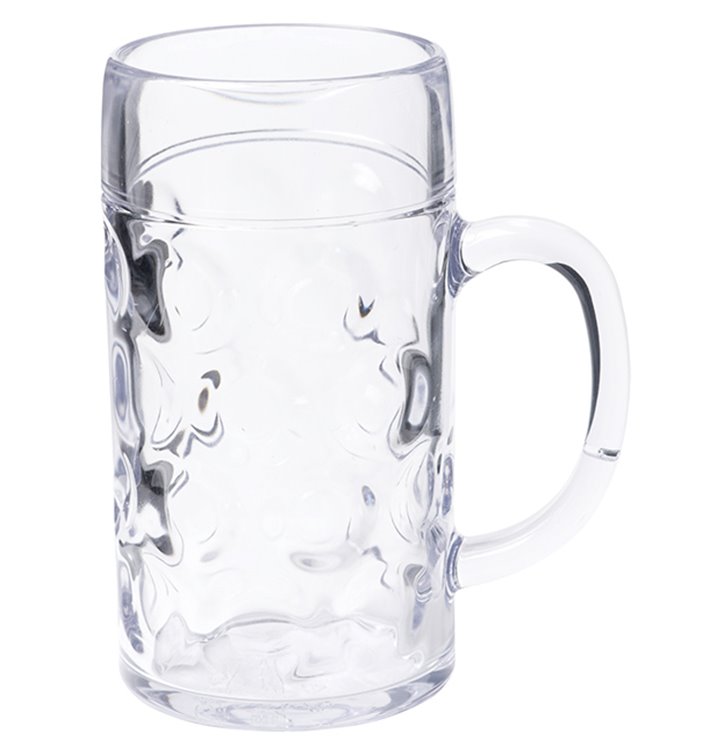 Pichet Réutilisable SAN pour Bière Ø77mm 500ml (6 Utés) Pichet Réutilisable SAN pour Bière Ø77mm 500ml (6 Utés)