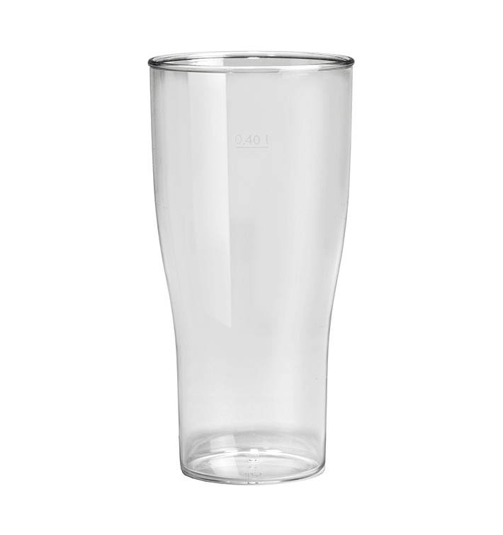 Verre Réutilisable SAN Pour Bière Transp. 400ml (80 Utés) Verre Réutilisable SAN Pour Bière Transp. 400ml (80 Utés)