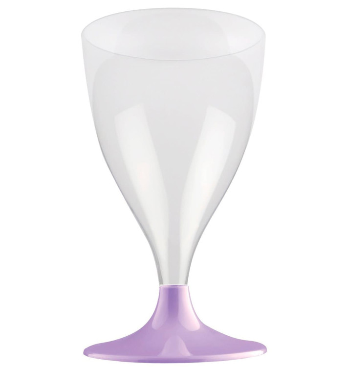 Flûte Plastique Vin Pied lilas 200ml 2P (20 Utés) Flûte Plastique Vin Pied lilas 200ml 2P (20 Utés)