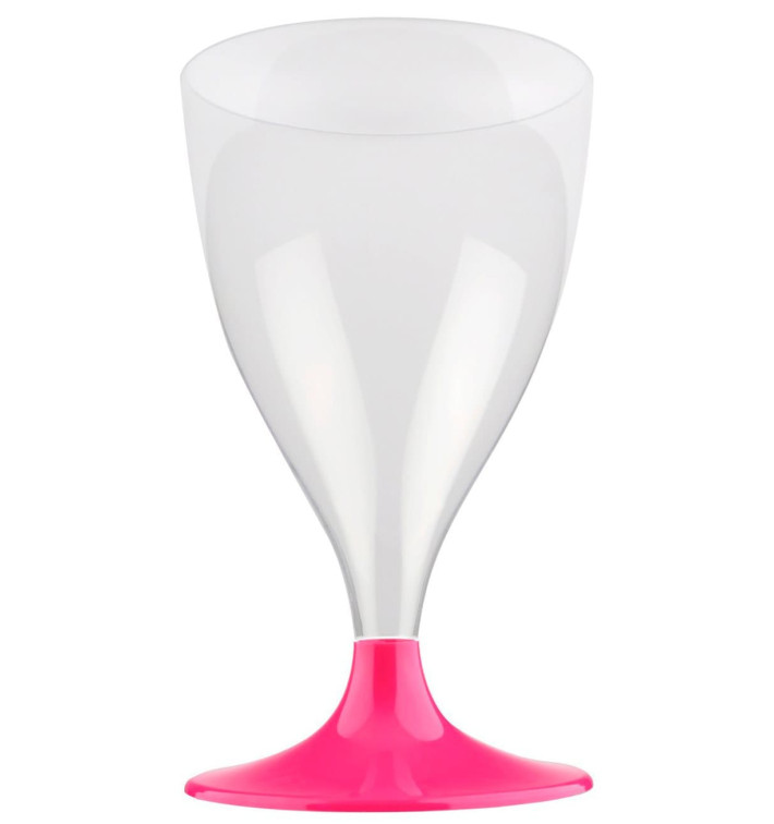 Flûte Plastique Vin Pied Fuchsia 200ml 2P (400 Utés) Flûte Plastique Vin Pied Fuchsia 200ml 2P (400 Utés)