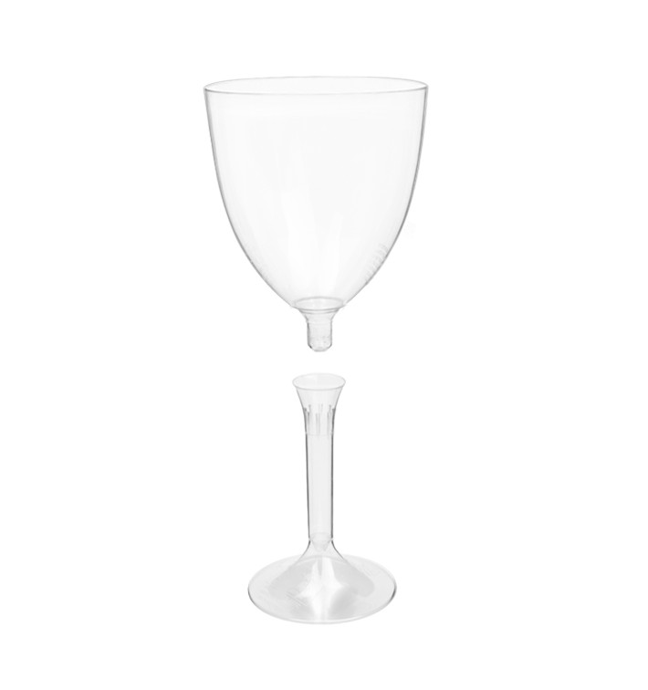 Flûte en Plastique Vin Pied Transparent 300ml (200 Unités) Flûte en Plastique Vin Pied Transparent 300ml (200 Unités)