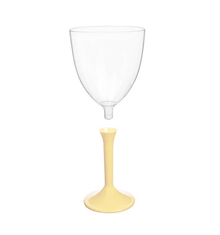 Flûte en Plastique Vin Pied Creme 300ml 2P (20 Utés) Flûte en Plastique Vin Pied Creme 300ml 2P (20 Utés)
