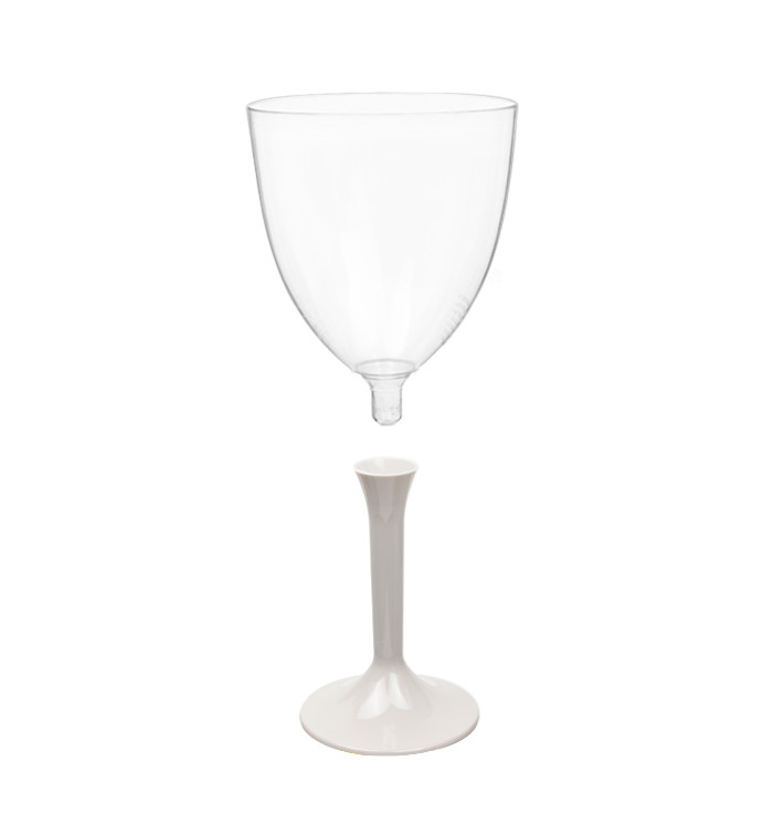 Flûte en Plastique Vin Pied Beige 300ml 2P (20 Utés) Flûte en Plastique Vin Pied Beige 300ml 2P (20 Utés)