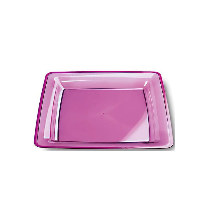 Assiette Carrée Extra Dur Aubergine 22,5x22,5cm (6 Utés) Assiette Carrée Extra Dur Aubergine 22,5x22,5cm (6 Utés)