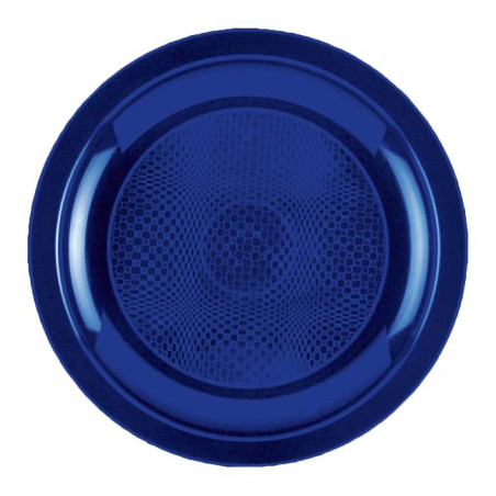 Assiette Plastique Réutilisable Plate Bleu PP Ø185mm (50 Utés)