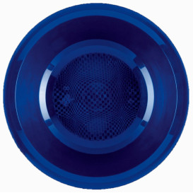 Assiette Plastique Réutilisable Creuse Bleu PP Ø195mm (600 Utés)