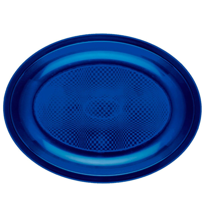 Plateau Plastique Réutilisable Ovale Bleu PP 255x190mm (600 Utés) Plateau Plastique Réutilisable Ovale Bleu PP 255x190mm (600 Utés)