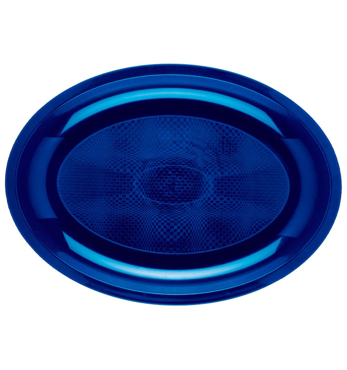 Plateau Plastique Réutilisable Ovale Bleu PP 315x220mm (300 Utés) Plateau Plastique Réutilisable Ovale Bleu PP 315x220mm (300 Utés)