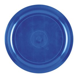 Assiette en Plastique Bleu Mediterranée Round PP Ø290mm (25 Utés)
