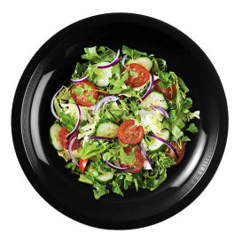 SALATA PP 225Ø - Assiette étanche micro-ondable noir 850 ml avec couvercle  transparent - EJEM EMBALLAGES