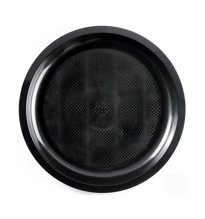 Assiette Plastique Réutilisable Noir PP Ø290mm (300 Utés) Assiette Plastique Réutilisable Noir PP Ø290mm (300 Utés)