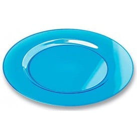 Assiette Plastique Extra Dur Turquoise 23cm (6 Unités)