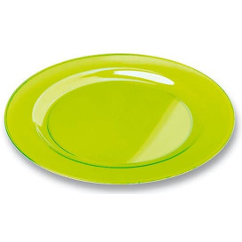 Assiette Plastique Extra Dur Verte 19cm (10 Unités)