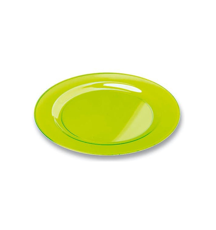 Assiette Plastique Extra Dur Verte 26cm (90 Unités)