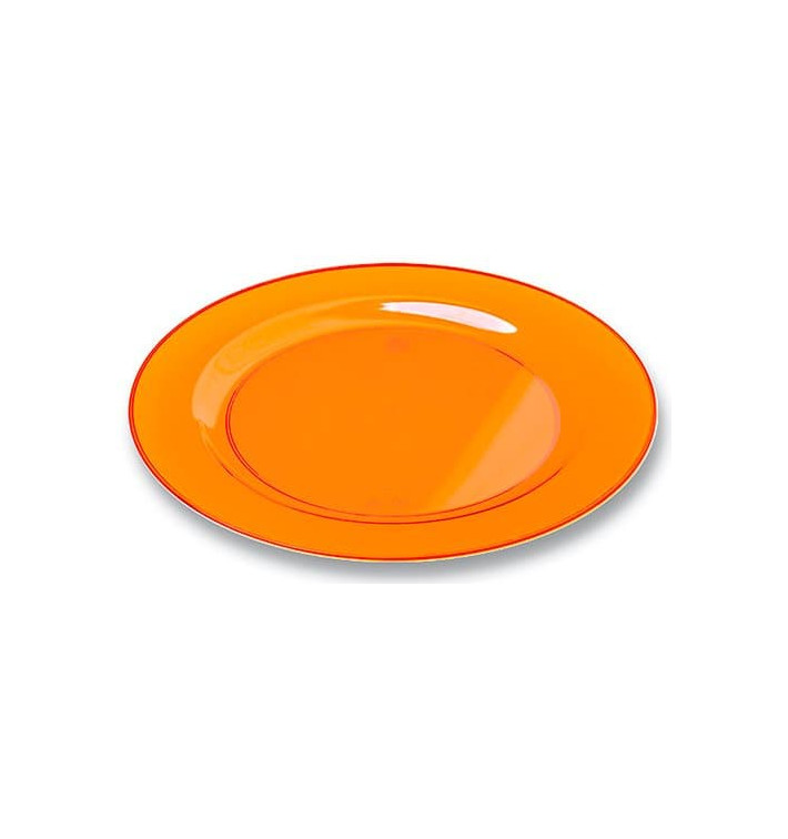 Assiette Plastique Extra Dur Orange 23cm (6 Unités) Assiette Plastique Extra Dur Orange 23cm (6 Unités)