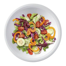 Assiette Plastique Réutilisable Creuse Blanc PP Ø195mm (50 Utés)