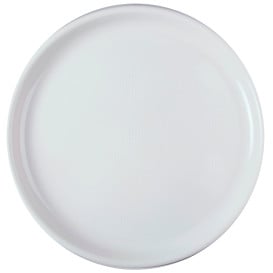 Assiette Plastique Réutilisable Pizza Blanc PP Ø350mm (12 Utés)