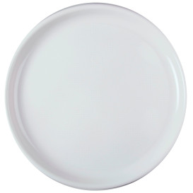 Assiette Plastique Réutilisable Pizza Blanc PP Ø350mm (144 Utés)