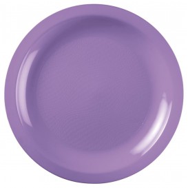 Assiette Plastique Réutilisable Plate Lilas PP Ø185mm (50 Utés)