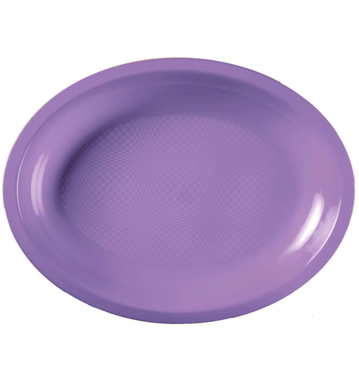 Plateau Plastique Réutilisable Ovale Lilas PP 315x220mm (300 Utés) Plateau Plastique Réutilisable Ovale Lilas PP 315x220mm (300 Utés)