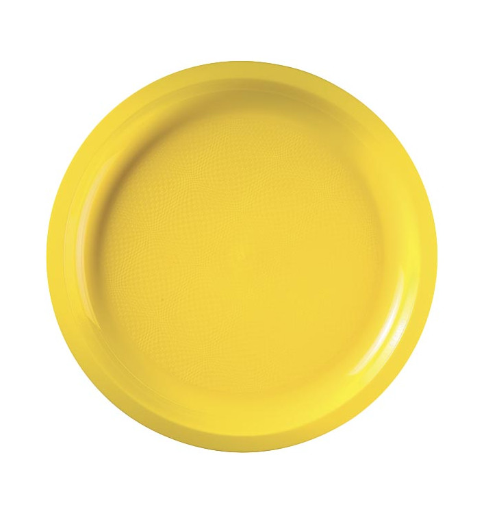 Assiette Plastique Réutilisable Jaune PP Ø290mm (25 Utés) Assiette Plastique Réutilisable Jaune PP Ø290mm (25 Utés)