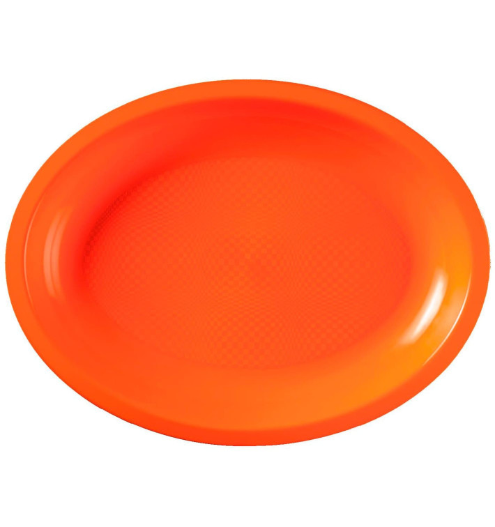 Plateau Plastique Réutilisable Ovale Orange PP 255x190mm (50 Utés) Plateau Plastique Réutilisable Ovale Orange PP 255x190mm (50 Utés)
