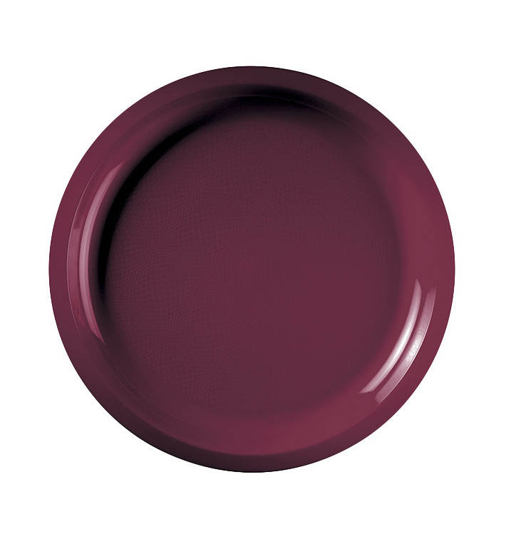 Assiette Plastique Réutilisable Bordeaux PP Ø290mm (25 Utés) Assiette Plastique Réutilisable Bordeaux PP Ø290mm (25 Utés)