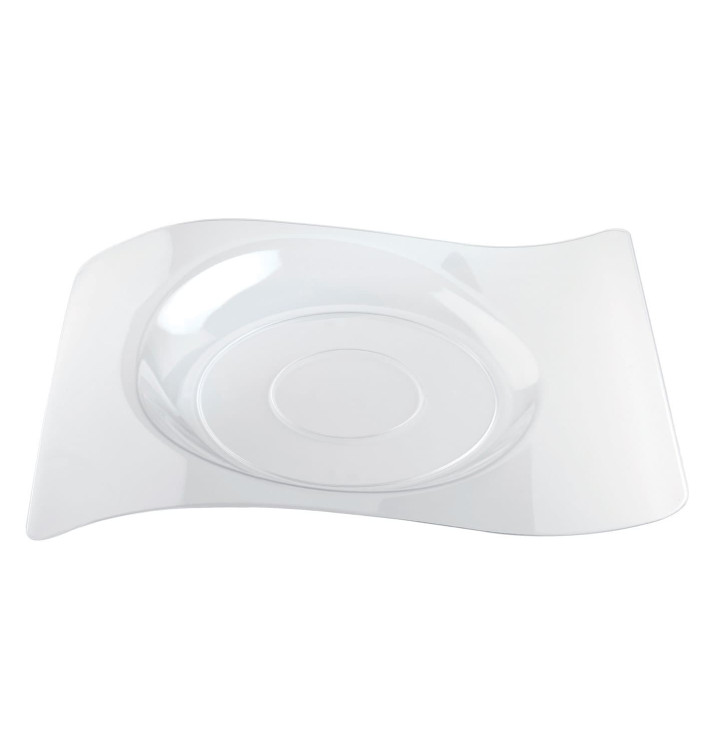 Assiette plastique "Forma" Transparent 22x18 cm (12 Utés) Assiette plastique "Forma" Transparent 22x18 cm (12 Utés)