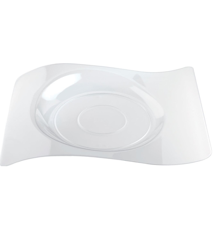 Assiette plastique "Forma" Transparent 28x23 cm (180 Utés) Assiette plastique "Forma" Transparent 28x23 cm (180 Utés)