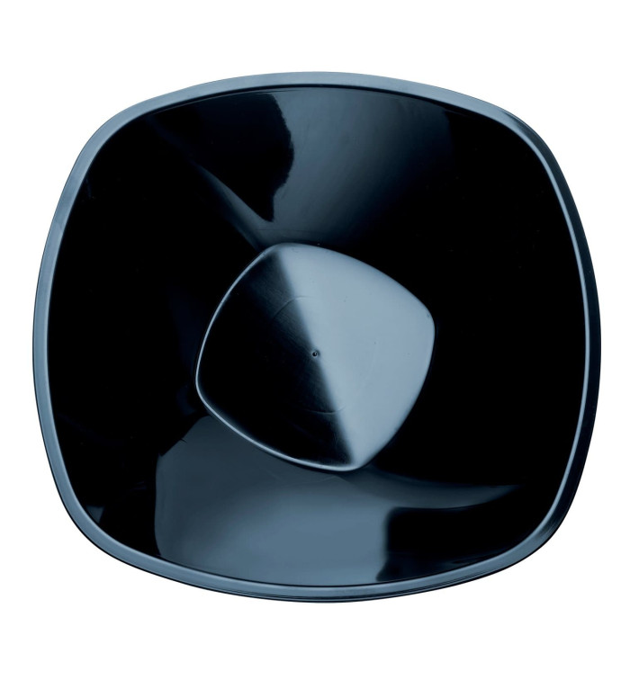 Bol en Plastique PP "Square" Noir 1250ml Ø21cm (60 Utés) Bol en Plastique PP "Square" Noir 1250ml Ø21cm (60 Utés)