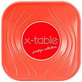 Bol Plastique PP Carré "X-Table" Orange 18x18cm (8 Utés)